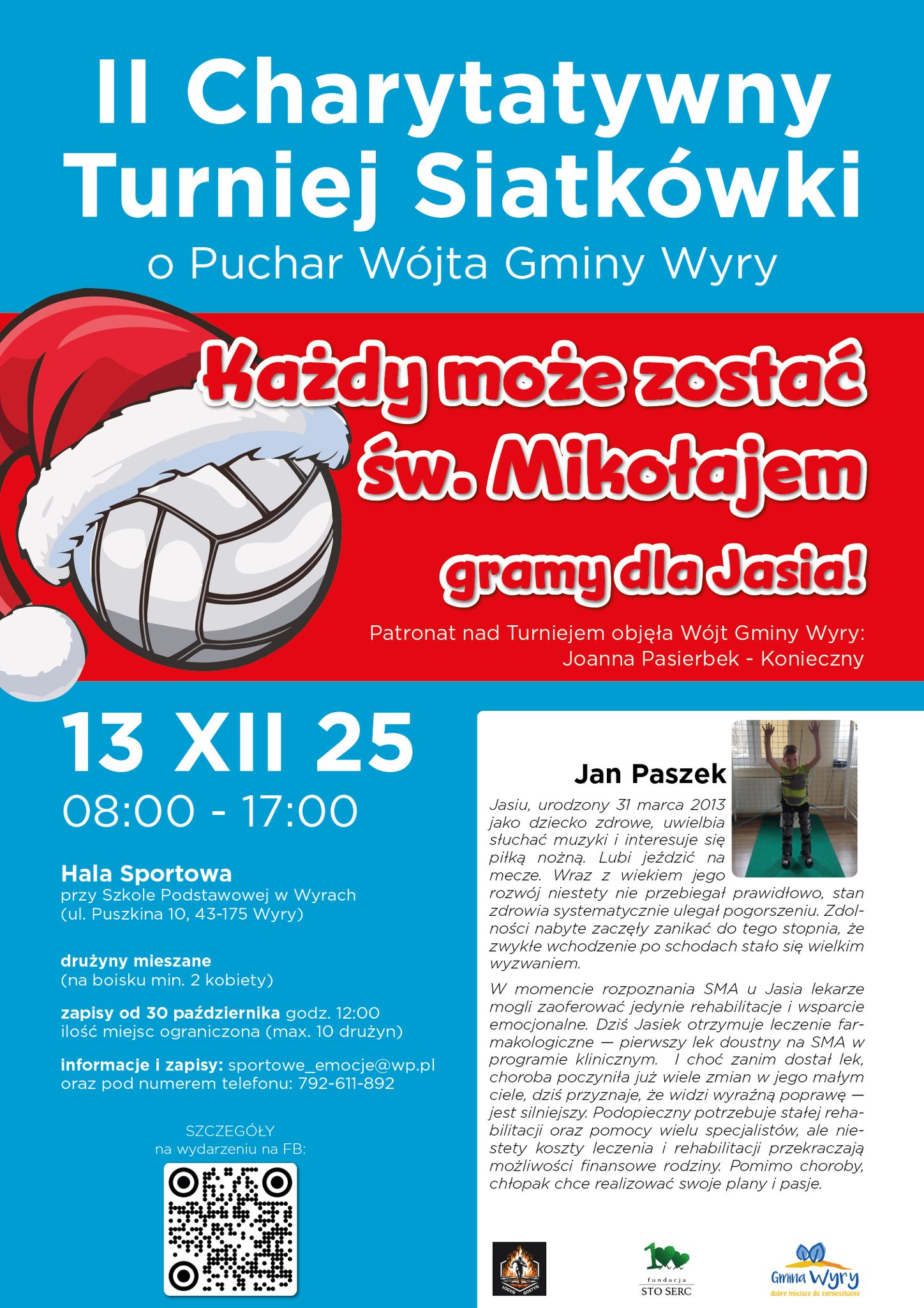 Już w najbliższy czwartek, 30 października ruszają zapisy na II Charytatywny Turniej Siatkówki o Puchar Wójta Gminy Wyry.jpg