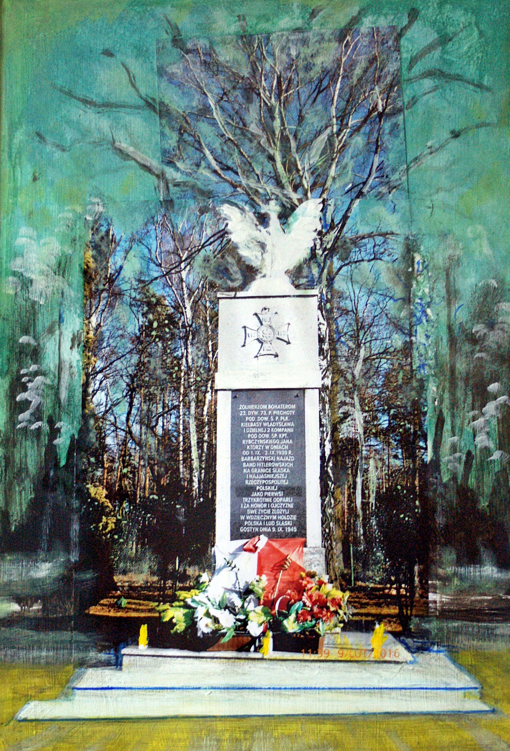 Obraz Pomnika Pamięci Żołnierzy Września autorstwa Stefana Poniewiery