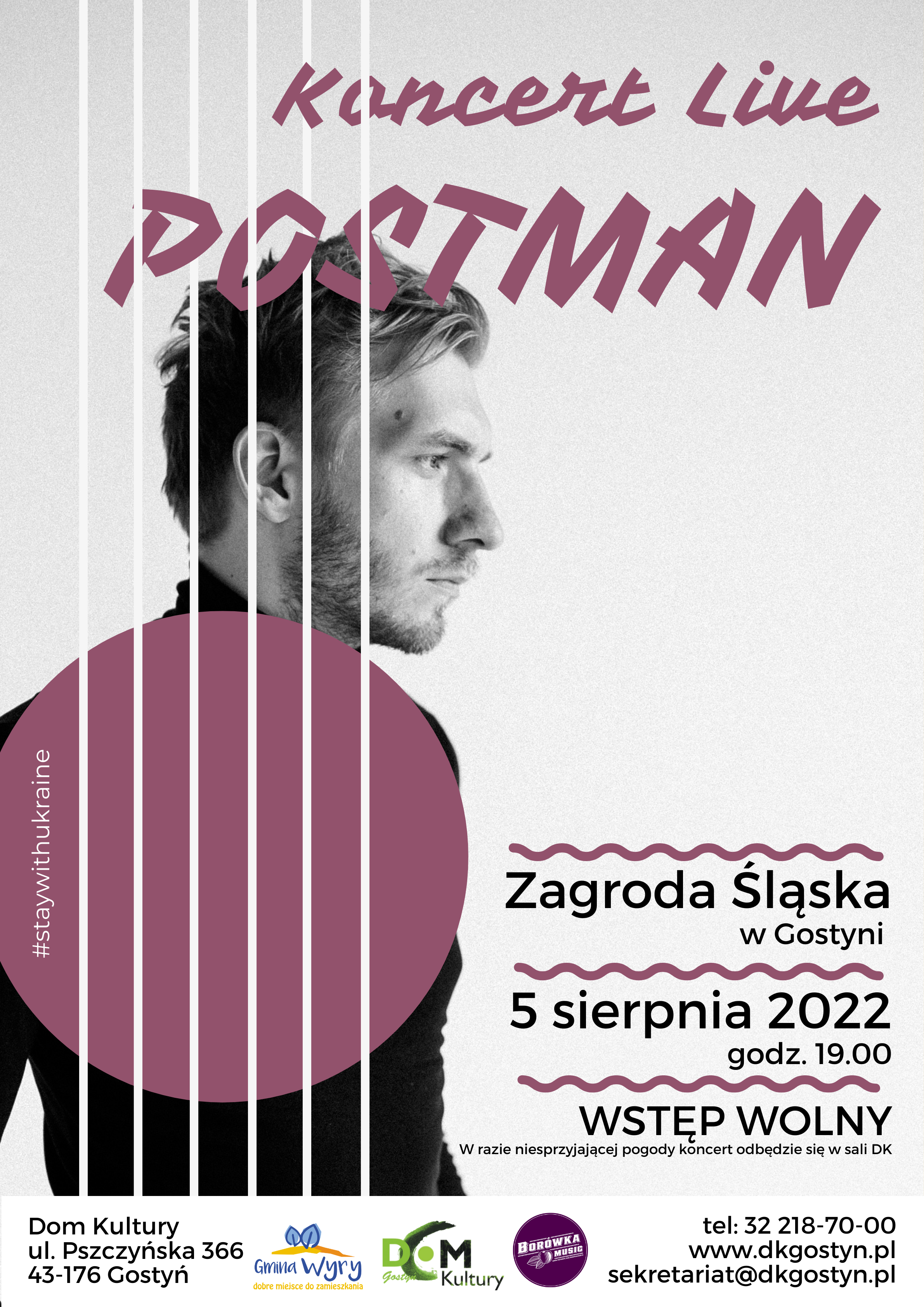 Koncert Postmana w Zagrodzie Śląskiej w Gostyni - plakat.png