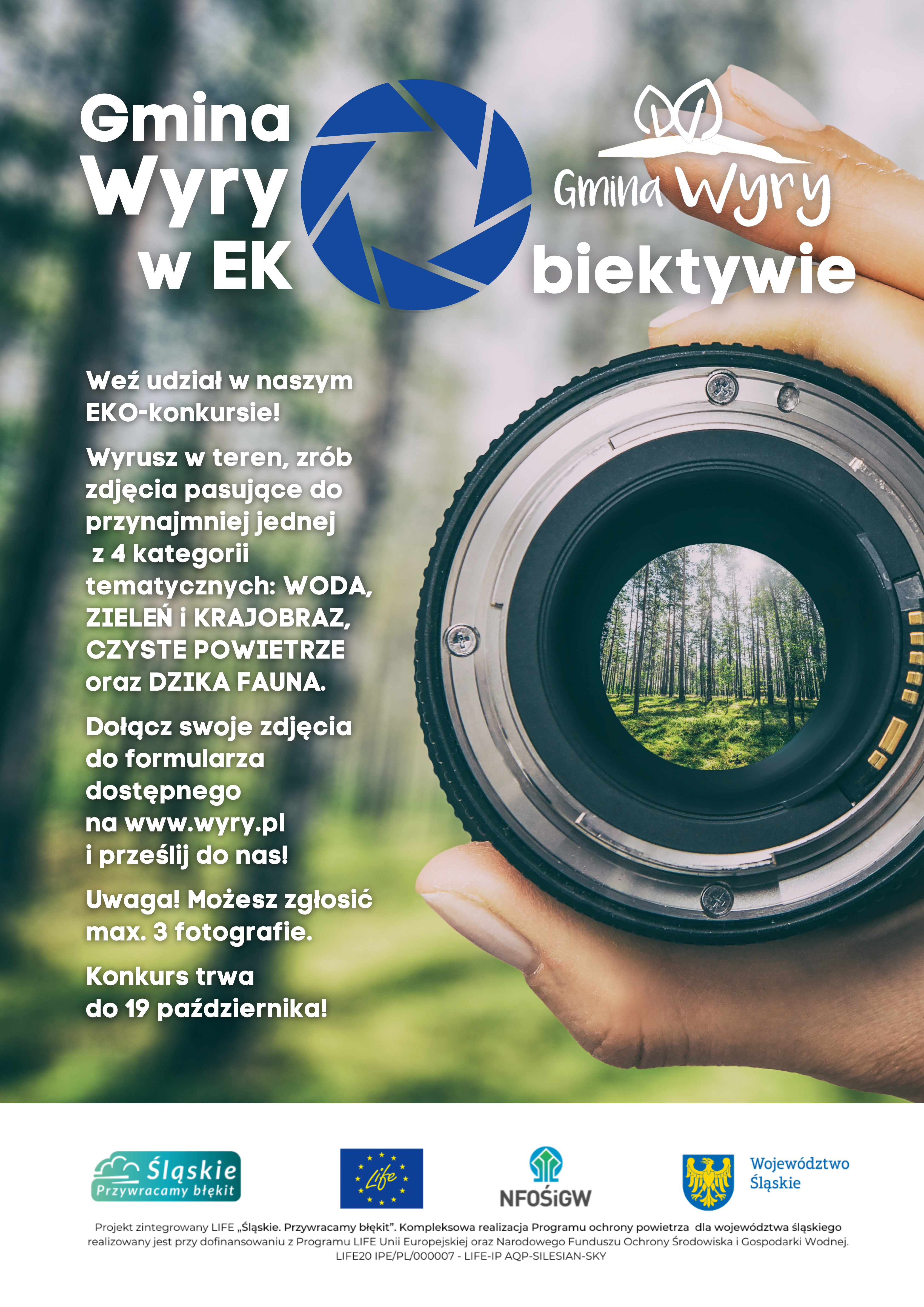 Konkurs fotograficzny Gmina Wyry w EKO-obiektywie - plakat.png