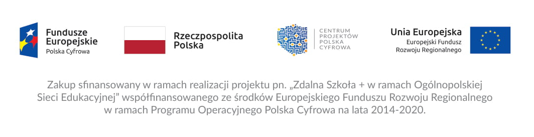 Działanie finansowane ze środków Europejskiego Funduszu Rozwoju Regionalnego w ramach Programu Operacyjnego Polska Cyfrowa na lata 2014–2020