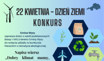 Zachęcamy do udziału w konkursie literackim „Dobry klimat mamy, gdy o powietrze dbamy”