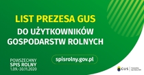 Spis rolny 2020 - list prezesa GUS