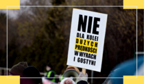 Protest mieszkańców Gminy Wyry przeciwko budowie szybkiej kolei w Wyrach i Gostyni