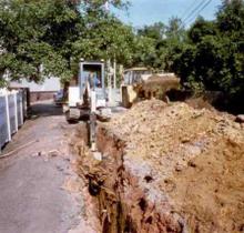 Budowa kanalizacji sanitarnej w 2001 r.